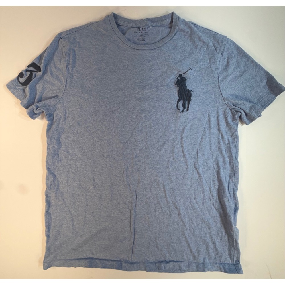 Polo Ralph Lauren Mens Blue Big Pony Short Sleeve T-Shirt Size Medium M